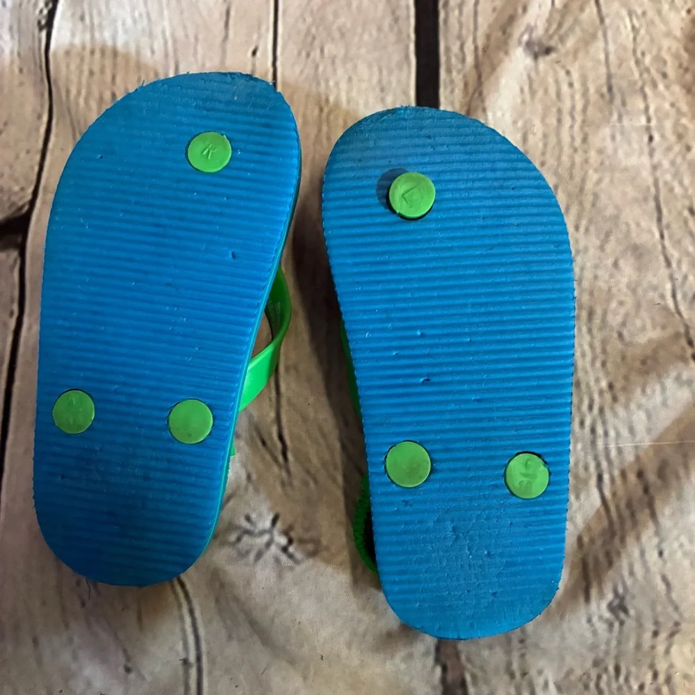 5/$20 Disney Pixar Toy Story Toddler‎ Buzz Lightyear Woody Flip Flops Sz L 9/10